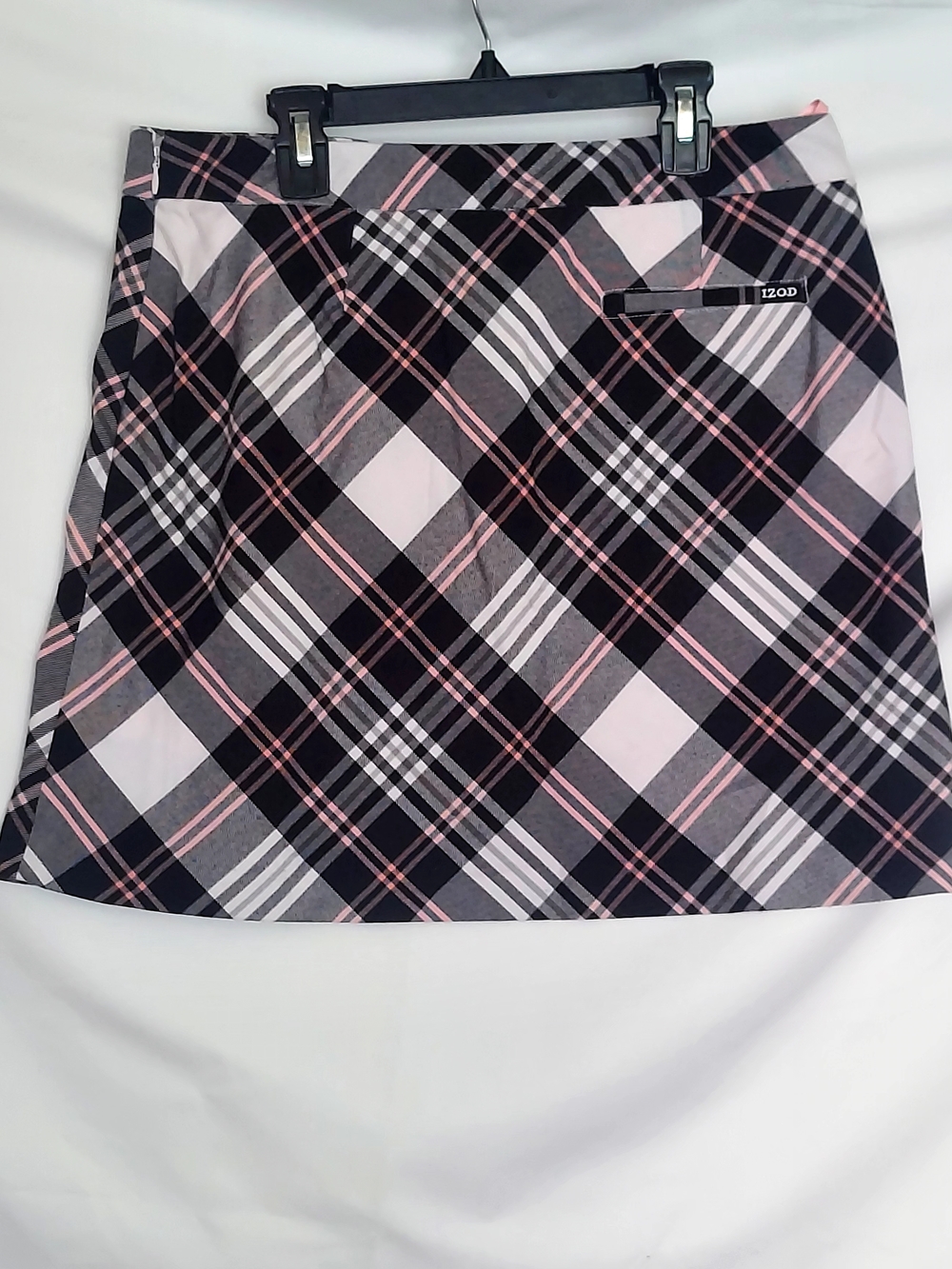 Golf Plaid Mini Skirt in Black, Gray & Pink - Picture 5 of 9
